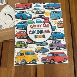 Car by Car Coloring Book with Colorful Cars